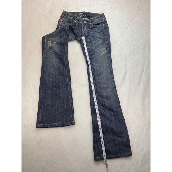 Miss Me Jeans Womens 25 Boot Cut Butterfly Embellished Denim Low Rise - Picture 3 of 12